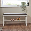 Charlie bench - cane - white - Laura James
