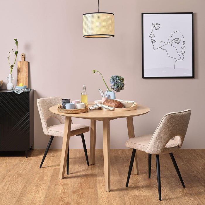 Charlie Whitewash Drop Leaf Table - 100cm - Laura James