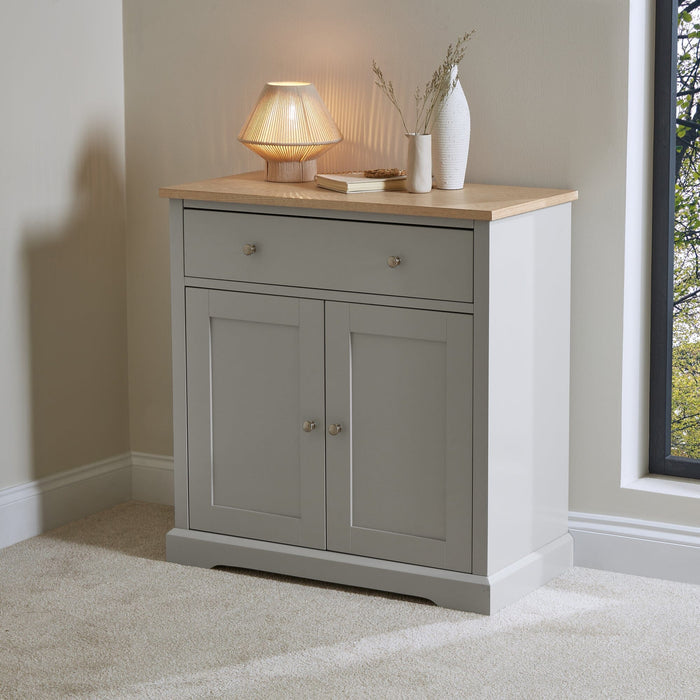 Chatsworth 2 Door Small Sideboard - Linen Grey - Laura James