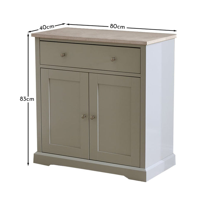 Chatsworth Sideboard - 80cm - Linen Grey - Laura James