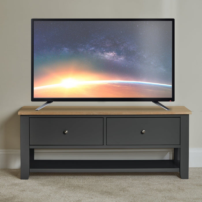 Chatsworth TV Bench - Slate Grey - Laura James