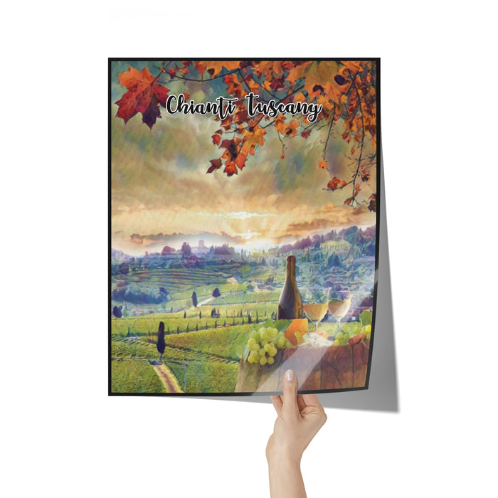 Chianti Tuscany Italy Art Poster Painting 16" x 20"