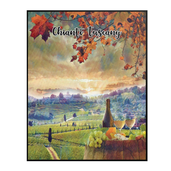 Chianti Tuscany Italy Art Poster Painting 16" x 20"