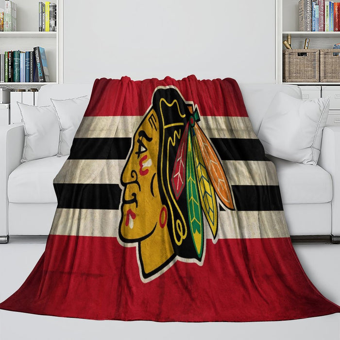 Chicago Blackhawks Blanket Flannel Throw Kids Room Decoration