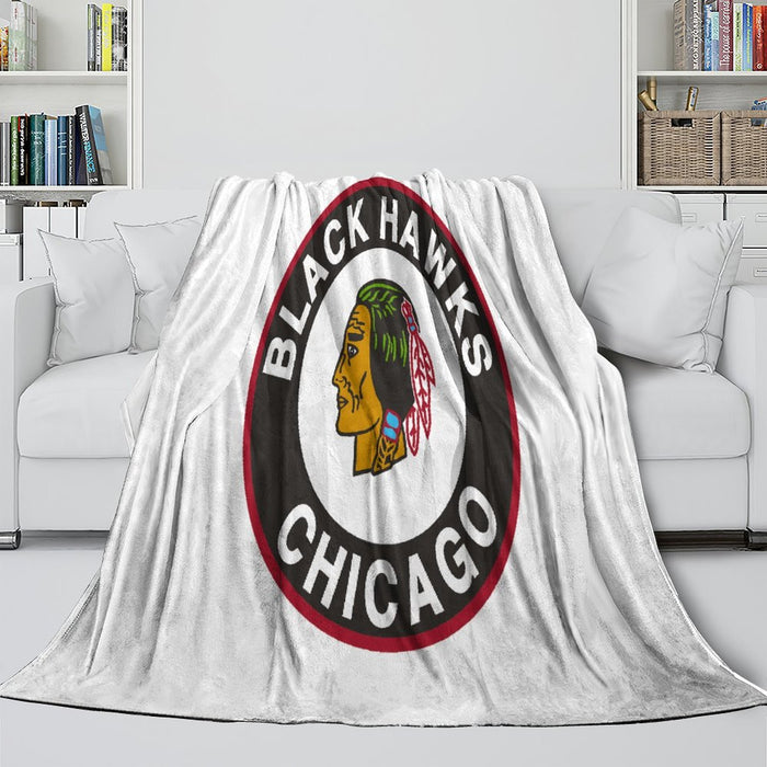 Chicago Blackhawks Blanket Flannel Throw Kids Room Decoration