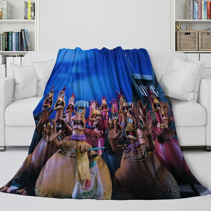 Chicken Run Blanket Flannel Throw Room Decoration
