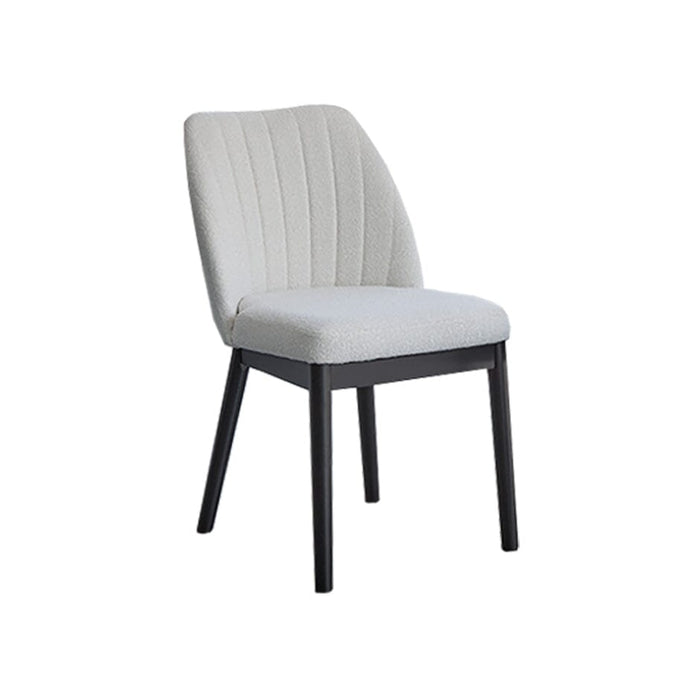 Chloe Dining Chair - Set of 2 - Light Beige with Black Oak Legs - Laura James