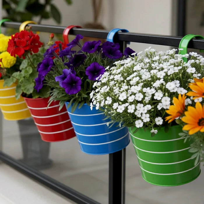 Chromix Metal Planters - (Set of 5) Hanging Planter Urban Plant