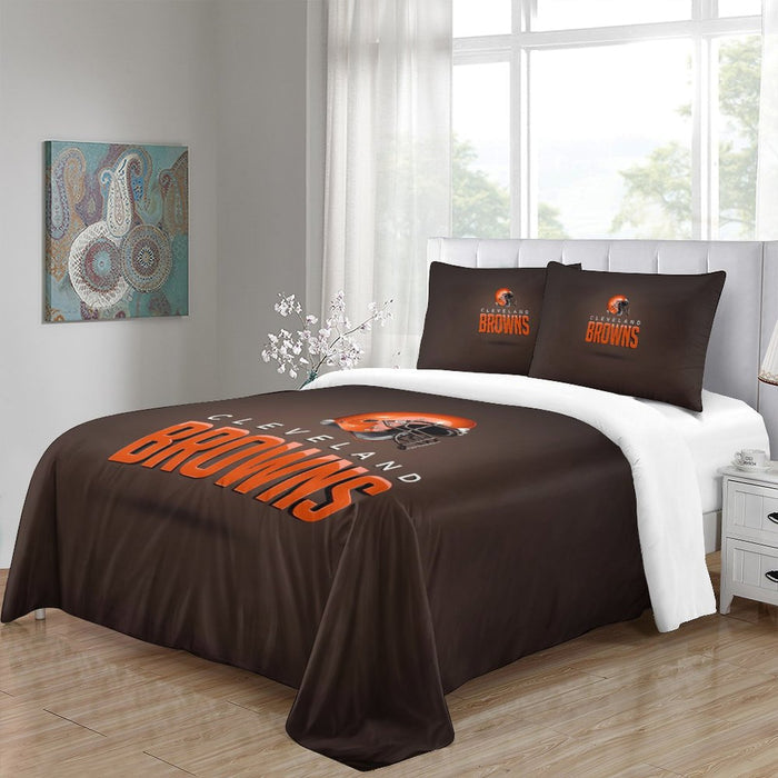 Cleveland Browns Bedding Set Duvet Cover Without Filler