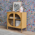 Conan Metal 2 Door Sideboard - Mustard Yellow - Laura James
