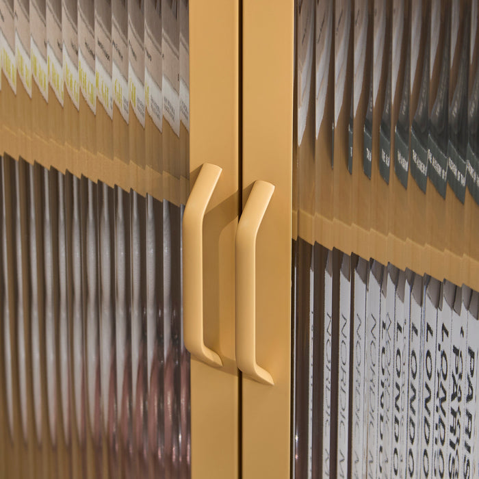 Conan Metal 2 Door Sideboard - Mustard Yellow - Laura James