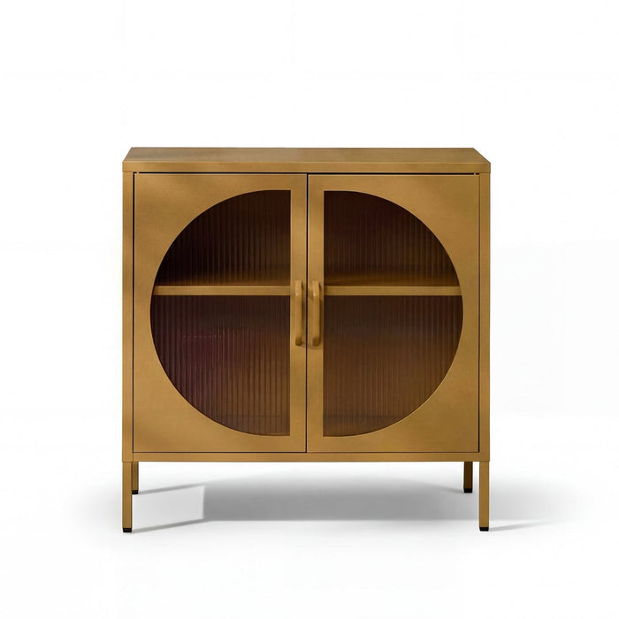 Conan Metal 2 Door Sideboard - Mustard Yellow - Laura James