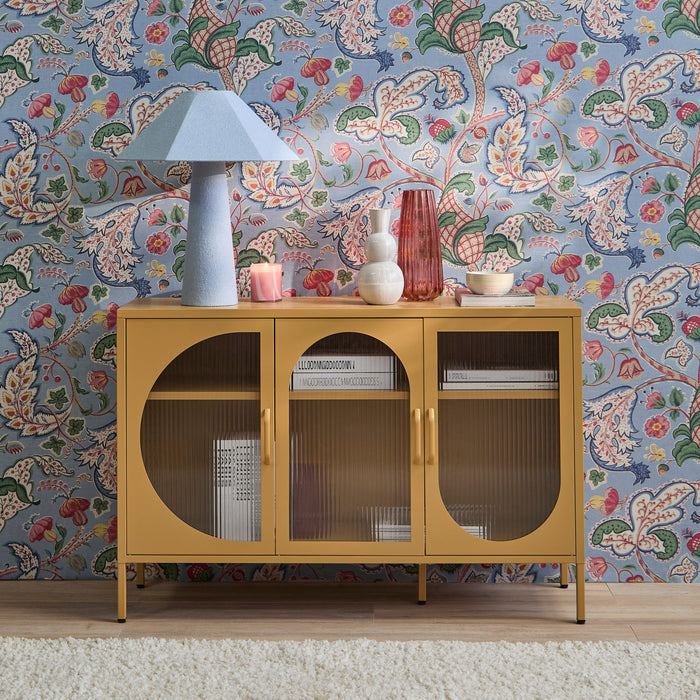 Conan 3 Door Sideboard - Mustard Yellow - Laura James