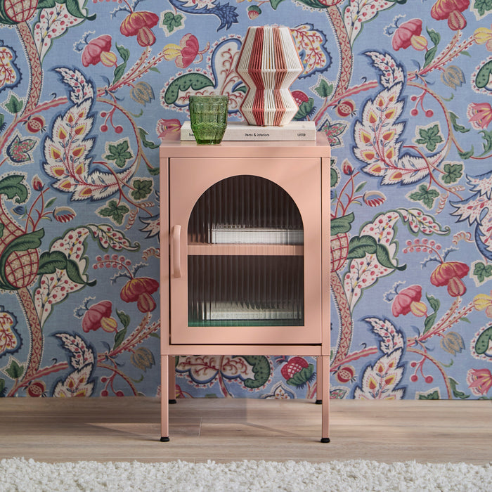Conan Metal Bedside Table - Blush Pink - Laura James