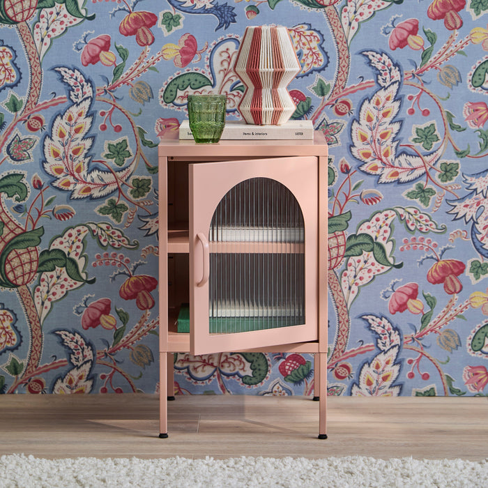 Conan Metal Bedside Table - Blush Pink - Laura James