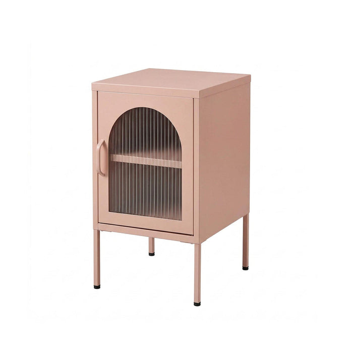 Conan Metal Bedside Table - Blush Pink - Laura James