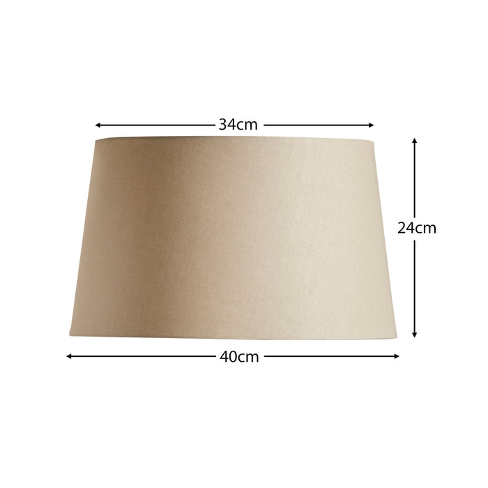 Coningsby 40cm Cotton Lamp Shade - Taupe - Laura James