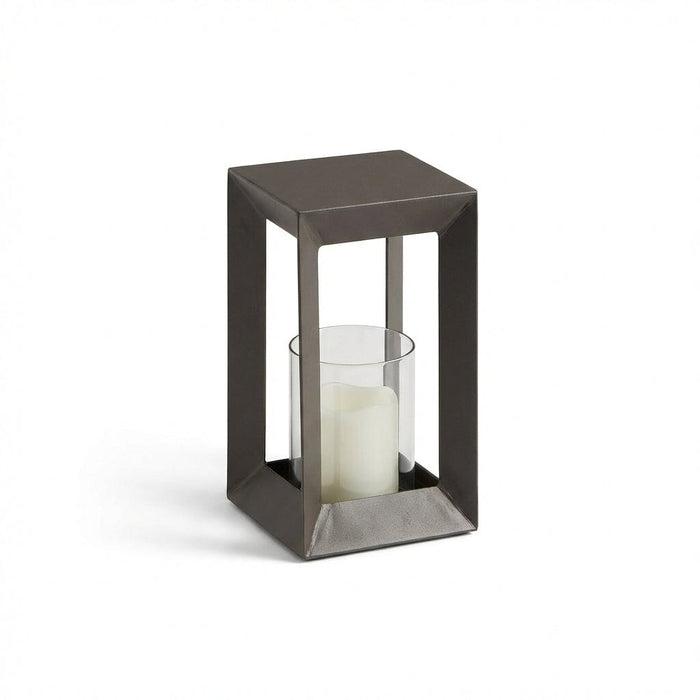 Coxley 25cm Iron Lantern - Nickel - Laura James