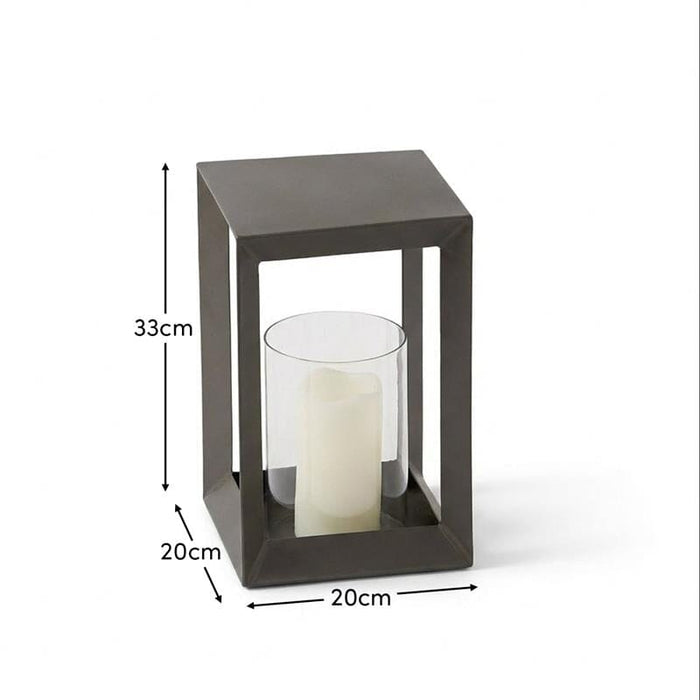 Coxley 32.5cm Iron Lantern - Nickel - Laura James