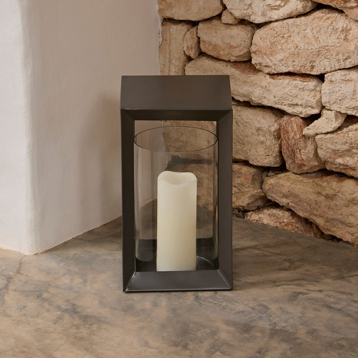 Coxley 35cm Iron Lantern - Nickel - Laura James