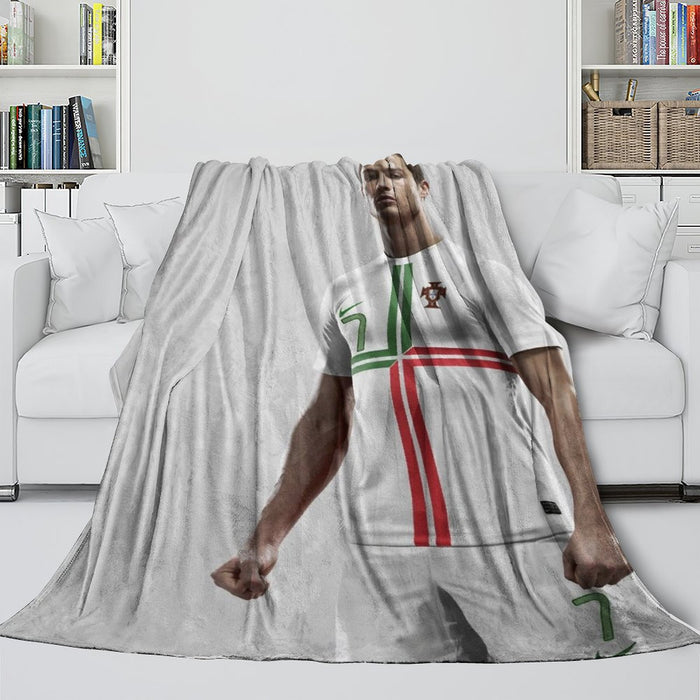 CR7 Cristiano Ronaldo Blanket Flannel Throw Room Decoration