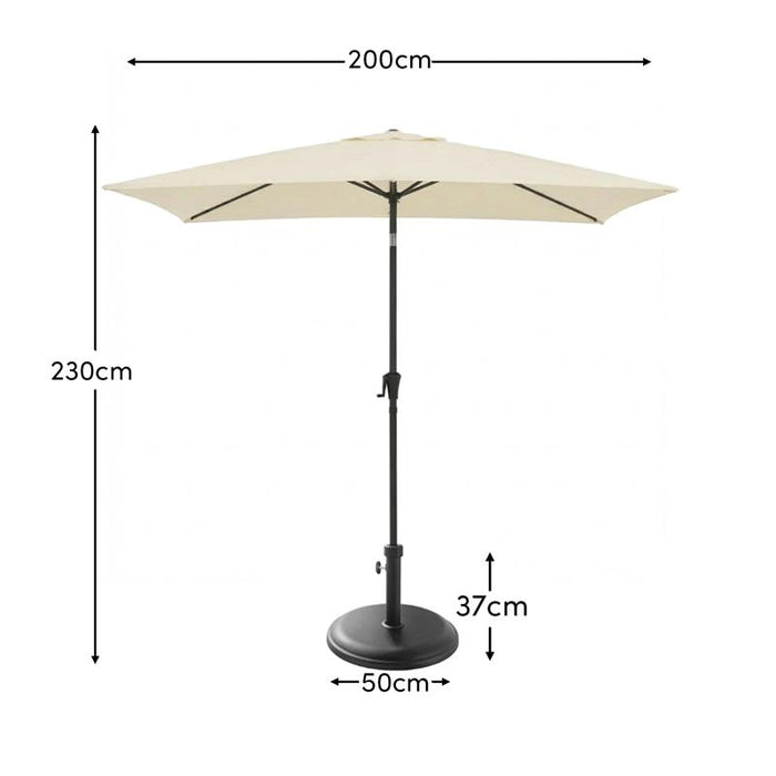 Round Black Concrete Parasol Base