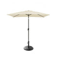 Square 2m Cream Parasol with 25kg Parasol Base - Black Concrete - Laura James