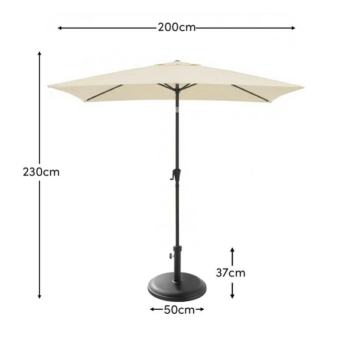 Round Black Concrete Parasol Base