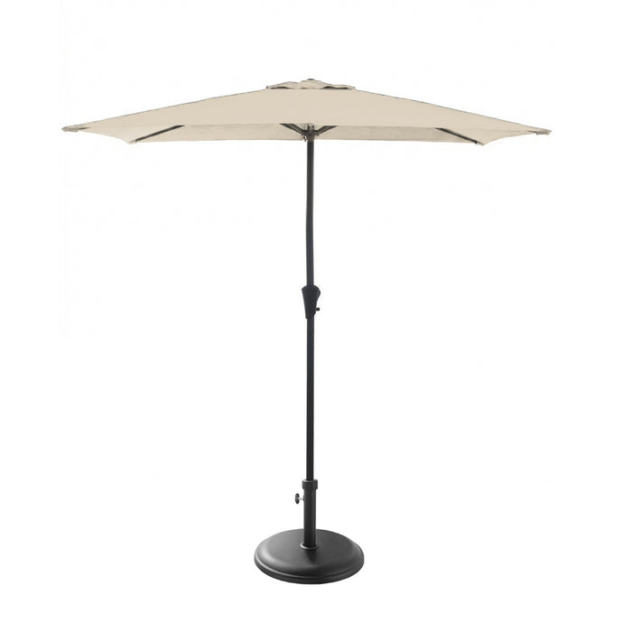 Rectangular 2x3m Cream Parasol with 25kg Parasol Base - Black Concrete - Laura James