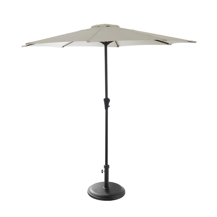 Round 3m Cream Parasol with 25kg Parasol Base - Black Concrete - Laura James