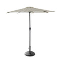 Round 3m Cream Parasol with 25kg Parasol Base - Black Concrete - Laura James