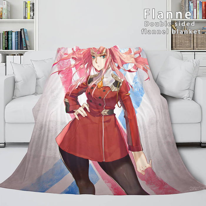 DARLING in the FRANXX Cosplay Flannel Blanket Throw Comforter Sets - EBuycos