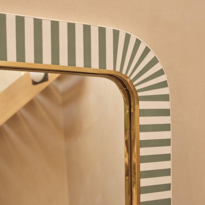 Dartington 80x70cm Arch Wall Mirror - Olive Green - Laura James