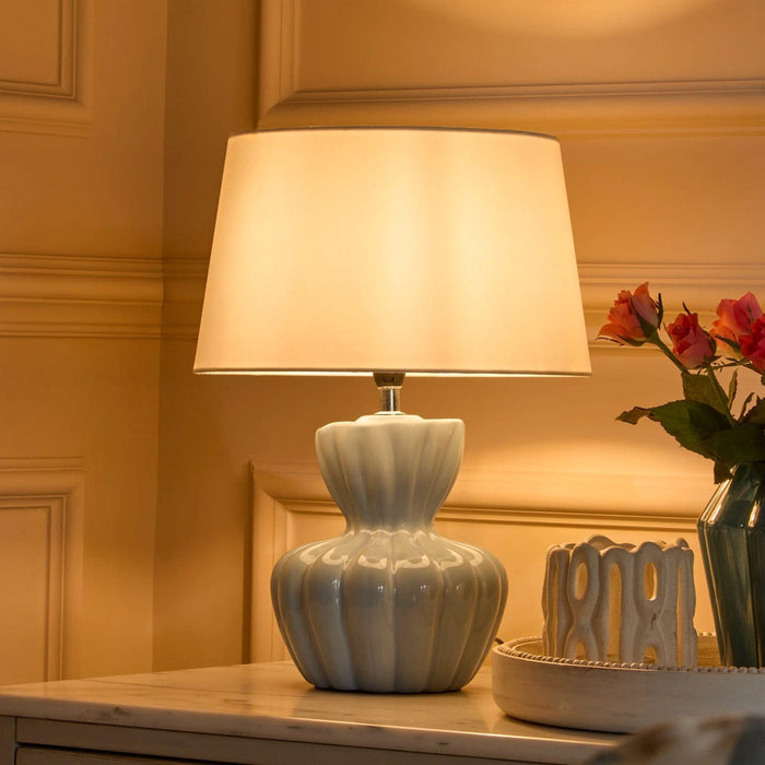 Dawes 30cm Ceramic Lamp Base - Cornflower Blue - Laura James