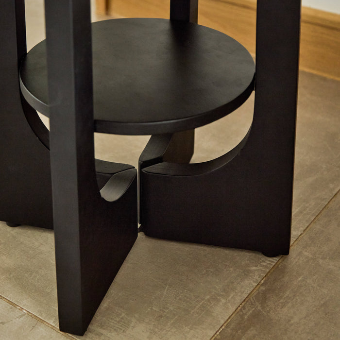 Delphi 50cm Side Table - Jet Black Acacia - Laura James