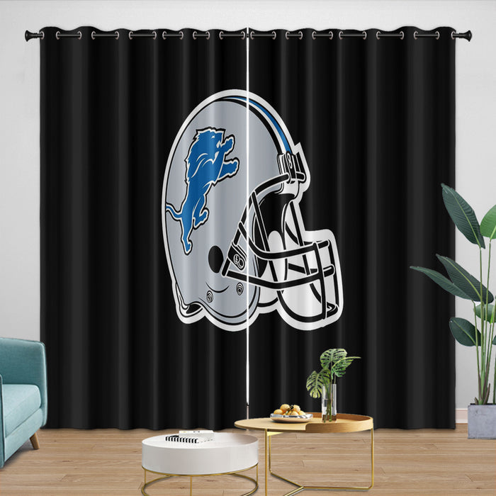 Detroit Lions Curtains Blackout Window Drapes Kids Room Decoration