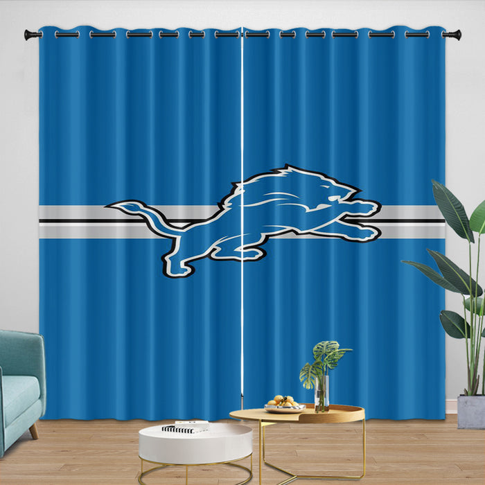 Detroit Lions Curtains Blackout Window Drapes Kids Room Decoration