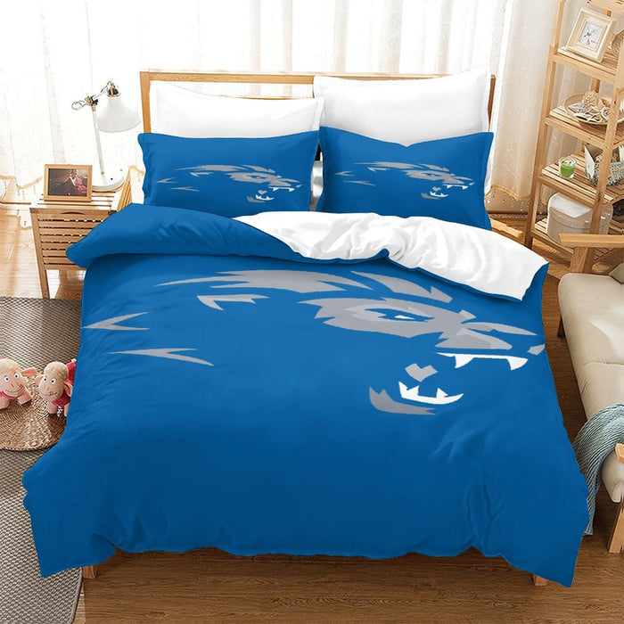 Detroit Lions Duvet Cover Kids Room Bedding Set Without Filler