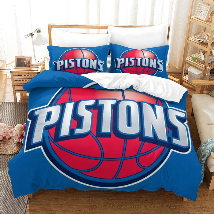 Detroit Pistons Bedding Set Duvet Cover Without Filler