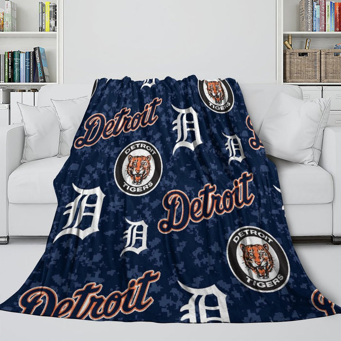 Detroit Tigers Blanket Flannel Throw Room Decoration