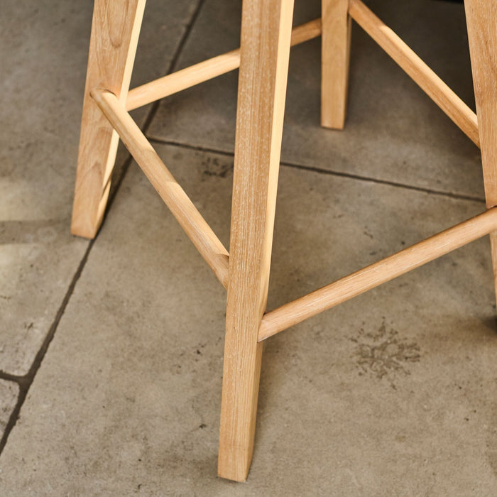 Digby Off White Boucle Swivel Backless Stools - Set of 2 - Whitewash Oak Legs - Laura James