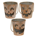 Distressed Metal Jack O Lantern