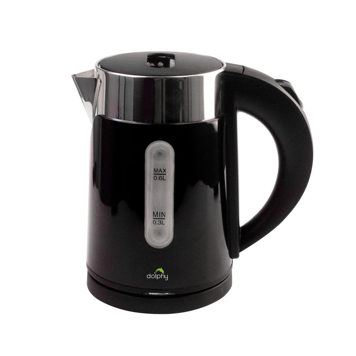 Dolphy 0.6L Black Stainless Steel Hotel Kettle