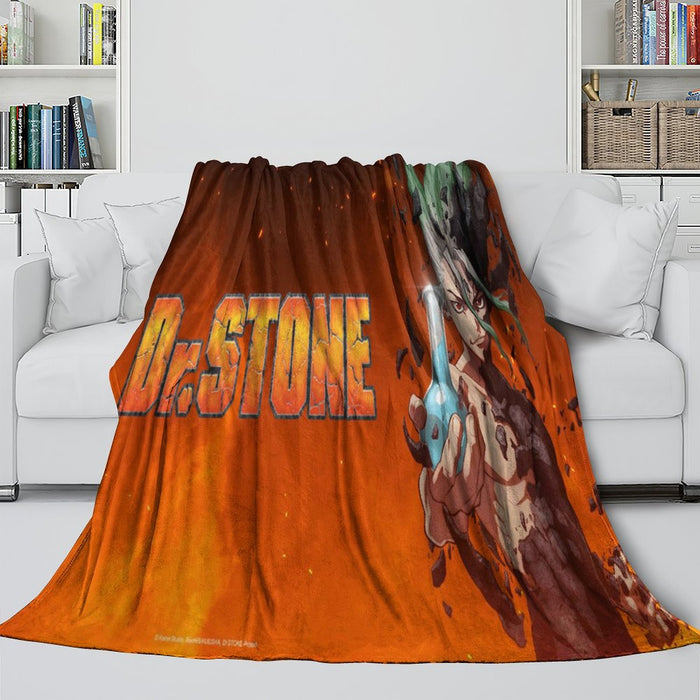 Dr Stone Hd Anime Blanket Flannel Fleece Throw