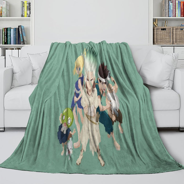 Dr Stone Hd Anime Blanket Flannel Fleece Throw