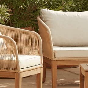 Eaden Garden Conversation Set Cushion Covers - Oatmeal