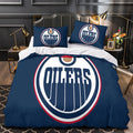 Edmonton Oilers Bedding Set Quilt Duvet Cover Without Filler