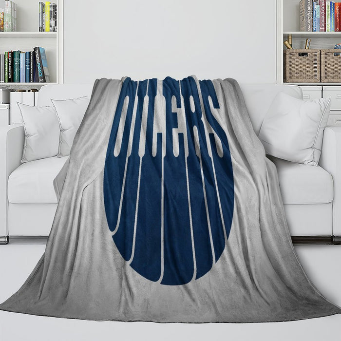 Edmonton Oilers Blanket Flannel Throw Kids Room Decoration