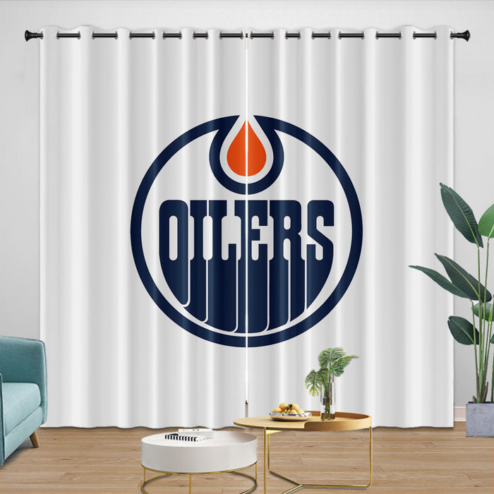 Edmonton Oilers Curtains Blackout Window Drapes Room Decoration