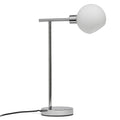 Chrome Metal Table Lamp with Opal Glass Shade - Laura James